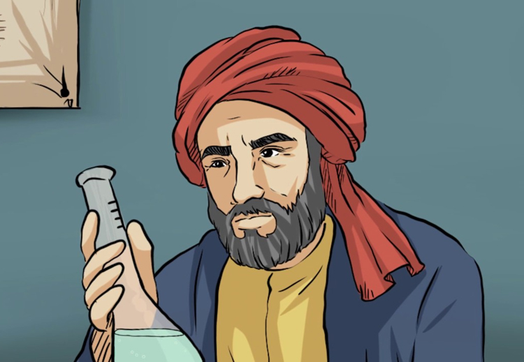 جابر بن حيان من أوائل من استخدم الكيمياء بشكلٍ عملي